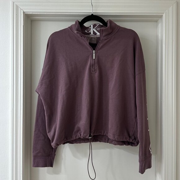 Calvin Klein Tops - Calvin Klein Purple Collared Sweatshirt, Size XXL